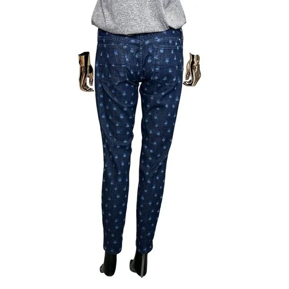 Lucky Brand Ikat Polka Dot Charlie Skinny Jeans Low-Rise Medium Wash Size 6/28 - Picture 4 of 12